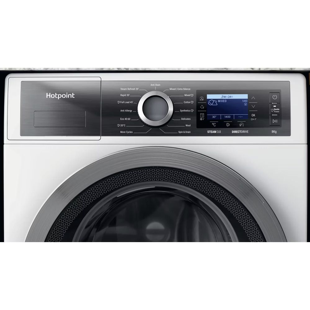 Hotpoint H789GPOWERUK Freestanding Washing Machine 8kg 1400 Spin – White 1