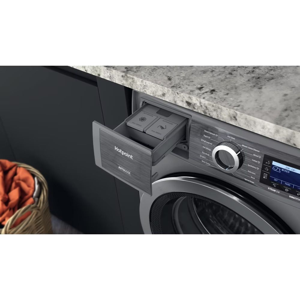 Hotpoint H809ADSGPOWERUK Freestanding Washing Machine 10kg 1400 Spin – Silver 2