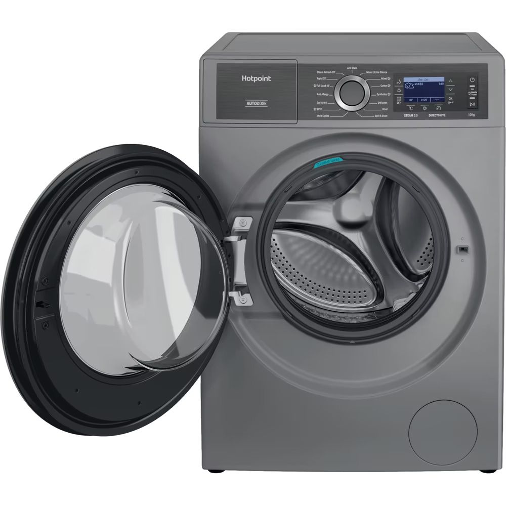 Hotpoint H809ADSGPOWERUK Freestanding Washing Machine 10kg 1400 Spin – Silver 4