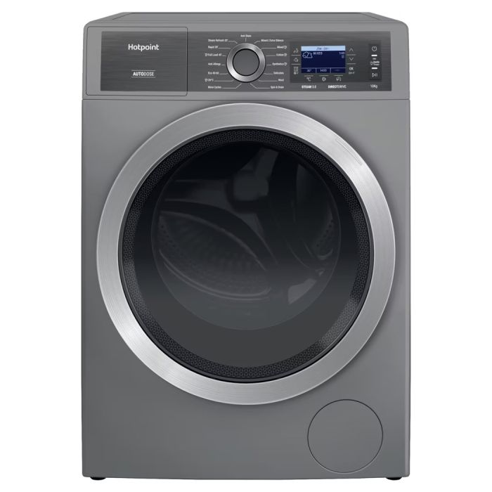 Hotpoint H809ADSGPOWERUK Freestanding Washing Machine 10kg 1400 Spin – Silver H809ADSGPOWERUK