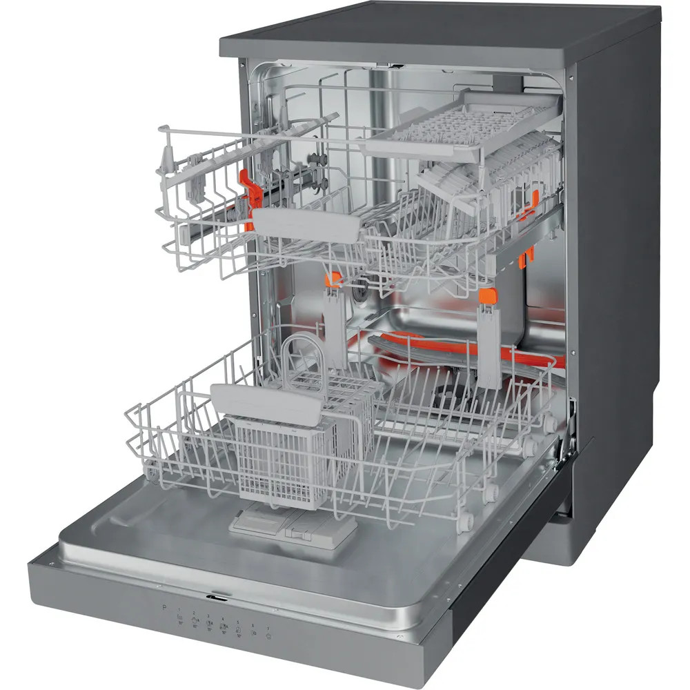 Hotpoint HFC3C26WCXUKN Freestanding Dishwasher – Stainless Steel image 3