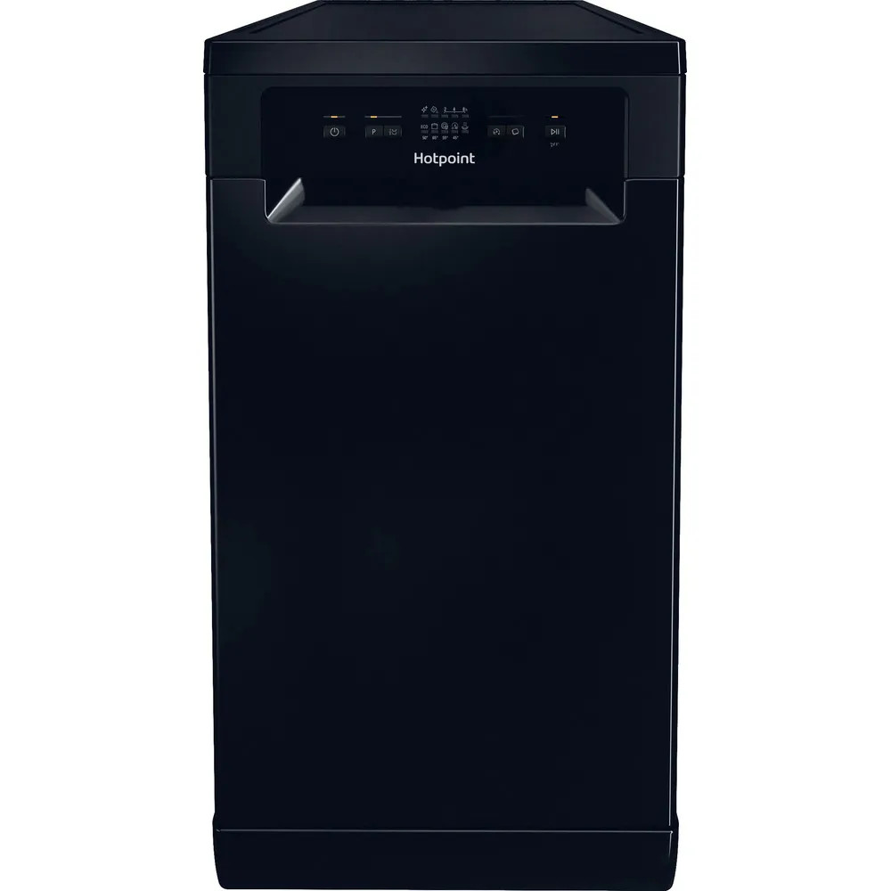 Hotpoint HP2FE10CS90BUK Slimline Freestanding Dishwasher – Black Hotpoint HP2FE10CS90BUK Slimline Freestanding Dishwasher – Black