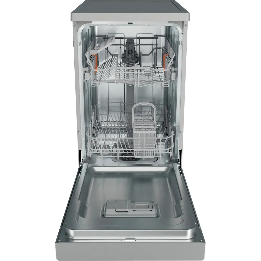 Hotpoint HP2FE10CS90SUK Slimline Freestanding Dishwasher – Silver image 3