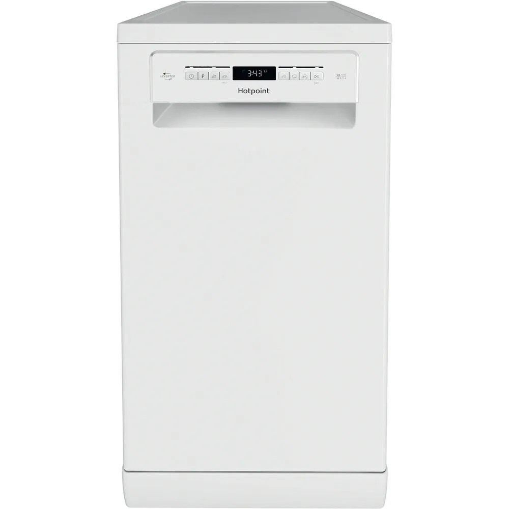 Hotpoint HSFO3T223WUKN Slimline Freestanding Dishwasher – White Hotpoint HSFO3T223WUKN Slimline Freestanding Dishwasher – White