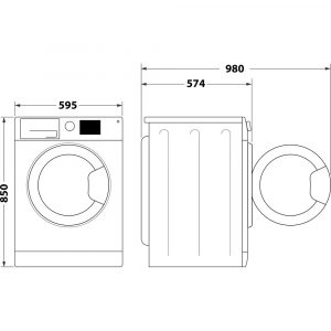 Hotpoint NDB9635BSUK 9kg 6kg 1400rpm Freestanding Washer Dryer – Black image 7
