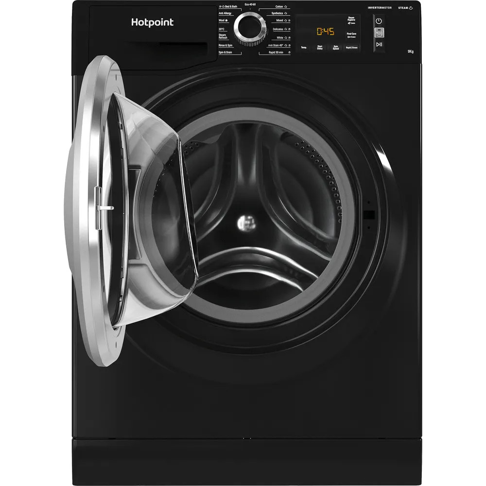 Hotpoint NM11948BCAUK 9kg 1400rpm Freestanding Washing Machine – Black image 4