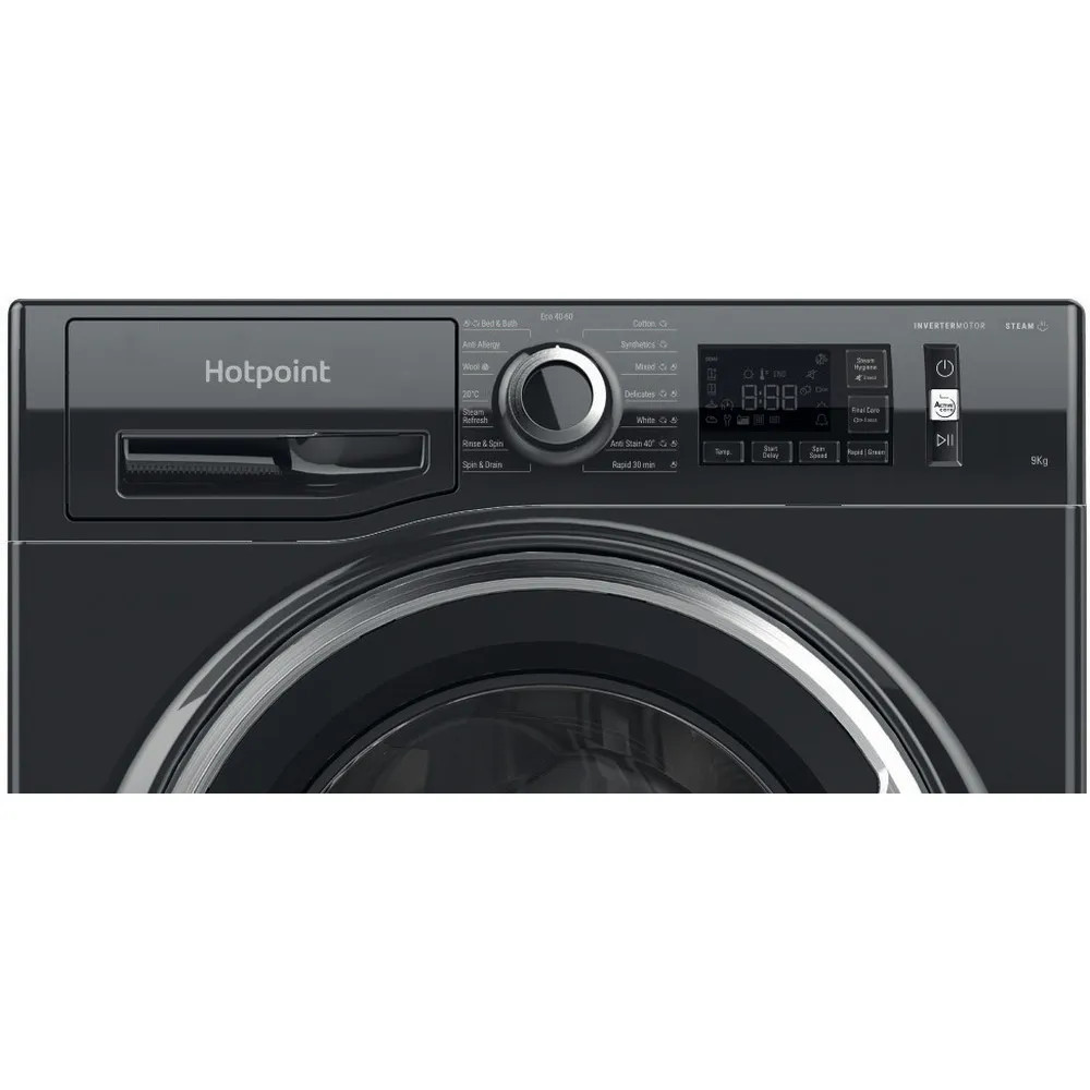 Hotpoint NM11948BCAUK 9kg 1400rpm Freestanding Washing Machine – Black image 6