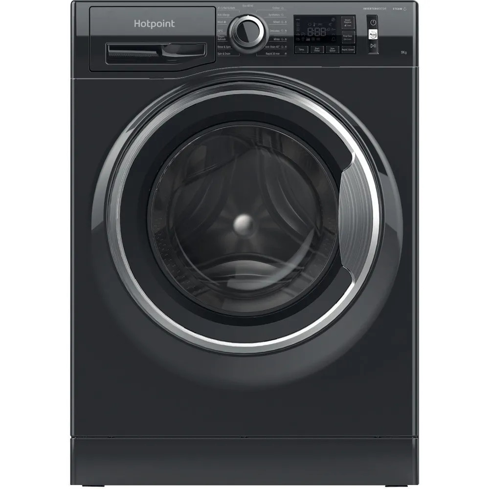Hotpoint NM11948BCAUK 9kg 1400rpm Freestanding Washing Machine – Black Hotpoint NM11948BCAUK 9kg 1400rpm Freestanding Washing Machine – Black