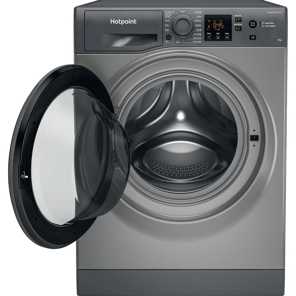 Hotpoint NSWF946GGUK 9kg 1400rpm Freestanding Washing Machine – Graphite image 3