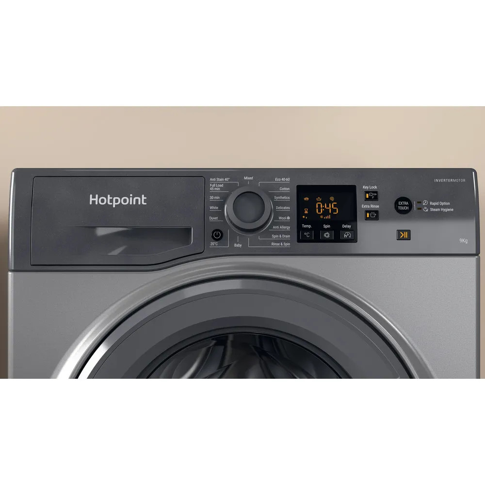Hotpoint NSWF946GGUK 9kg 1400rpm Freestanding Washing Machine – Graphite image 7