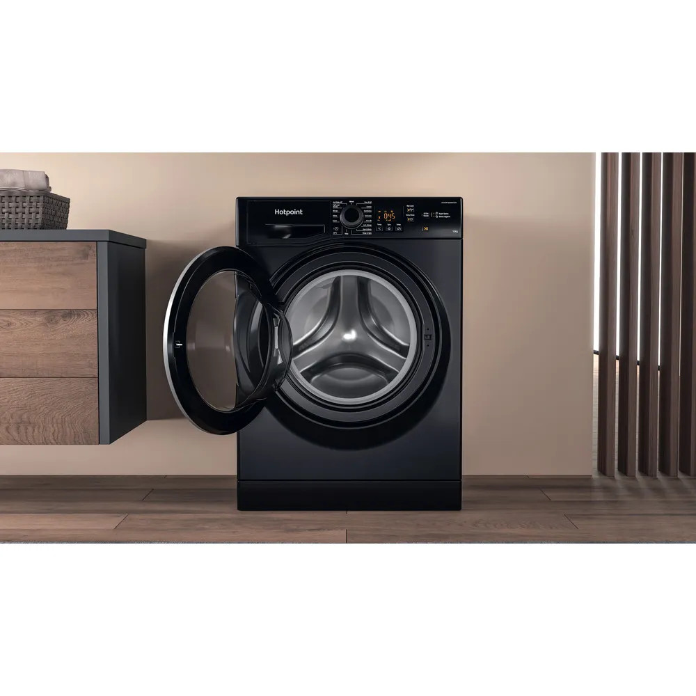 Hotpoint NSWM1046BSUK 10kg 1400rpm Freestanding Washing Machine – Black image 5