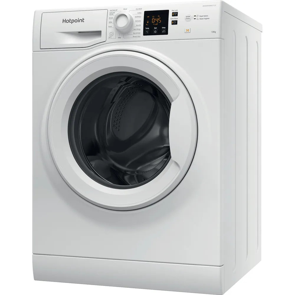 Hotpoint NSWM1046WUK 10kg 1400rpm Freestanding Anti-Stain Washing Machine – White image 2