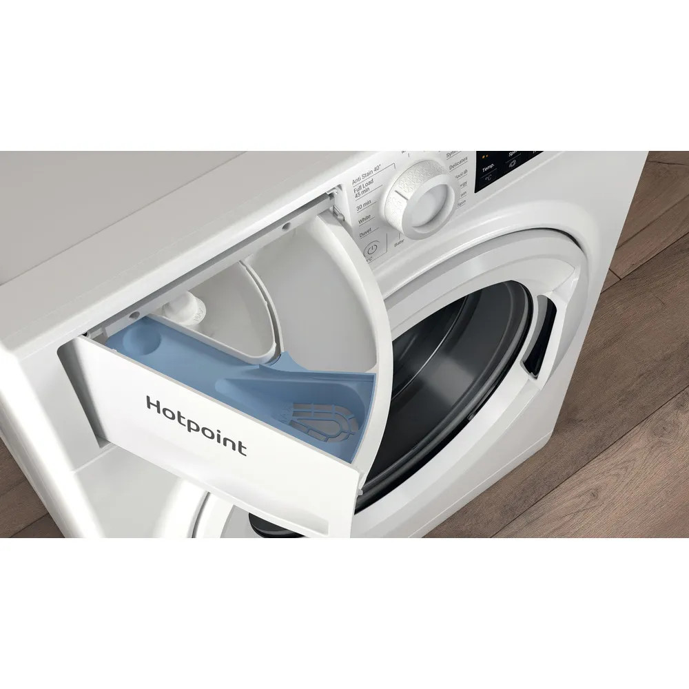 Hotpoint NSWM1046WUK 10kg 1400rpm Freestanding Anti-Stain Washing Machine – White image 6