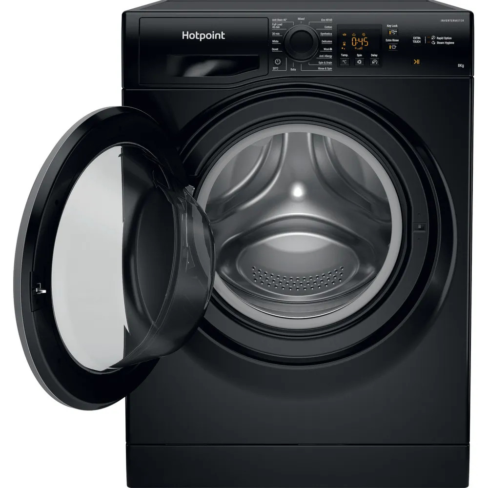 Hotpoint NSWM864CBSUKN 8kg 1600rpm Freestanding Washing Machine – Black image 3