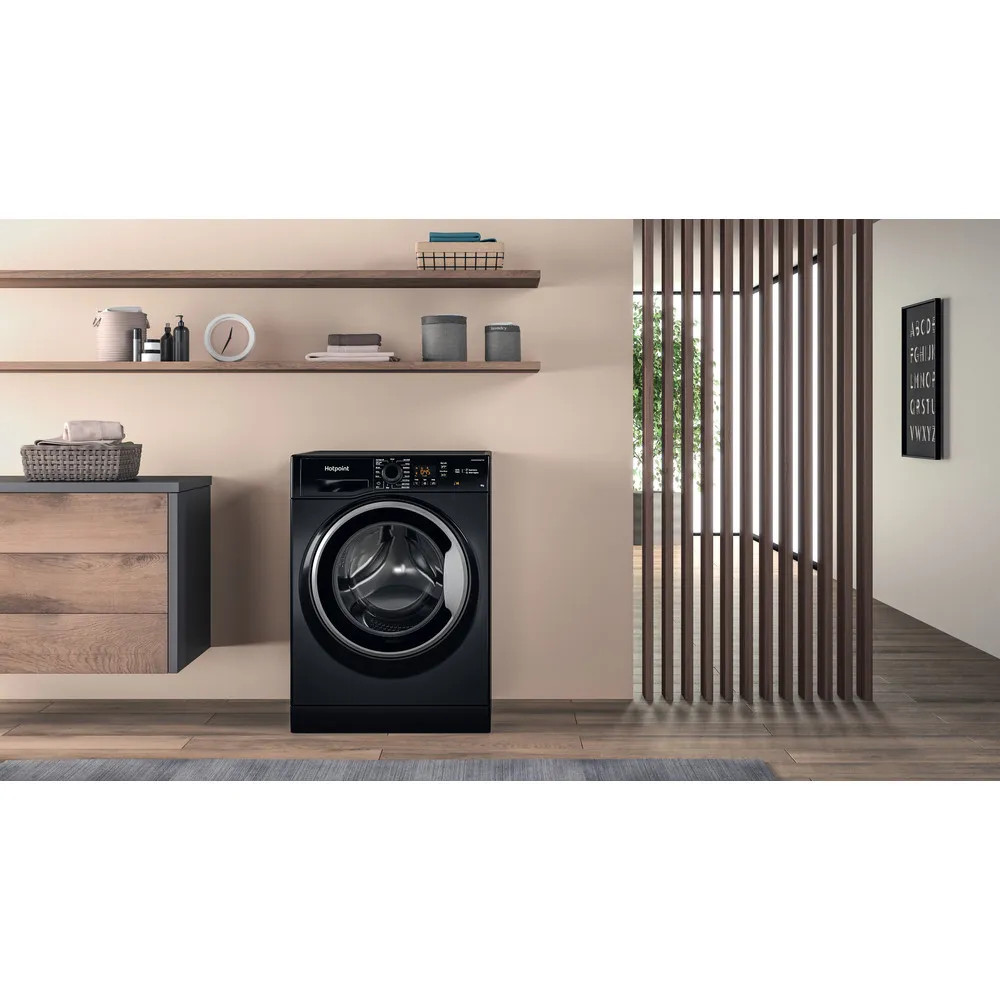 Hotpoint NSWM864CBSUKN 8kg 1600rpm Freestanding Washing Machine – Black image 5