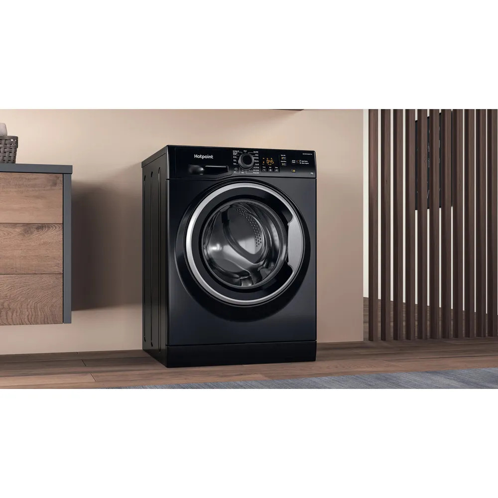 Hotpoint NSWM965CBSUKN 9kg 1600rpm Freestanding Washing Machine – Black image 4