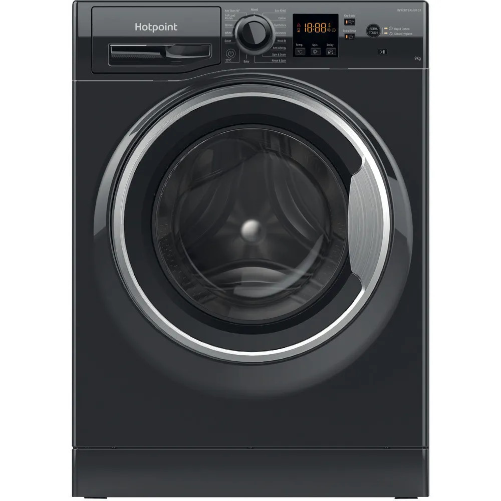 Hotpoint NSWM965CBSUKN 9kg 1600rpm Freestanding Washing Machine – Black Hotpoint NSWM965CBSUKN 9kg 1600rpm Freestanding Washing Machine – Black
