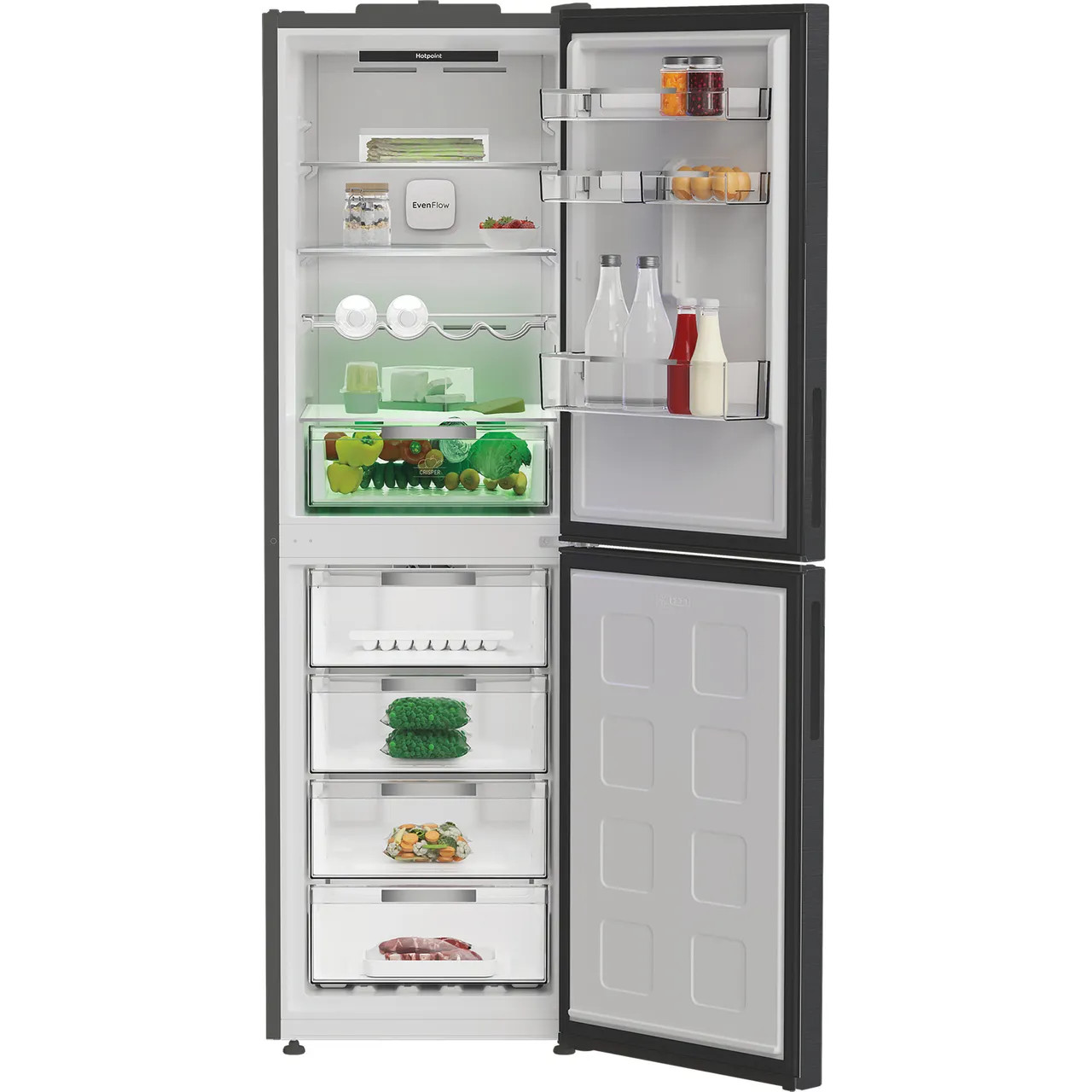 Hotpoint HPKF6353XBR4UK 50 50 Dual No-Frost Fridge Freezer – Dark Inox image 3