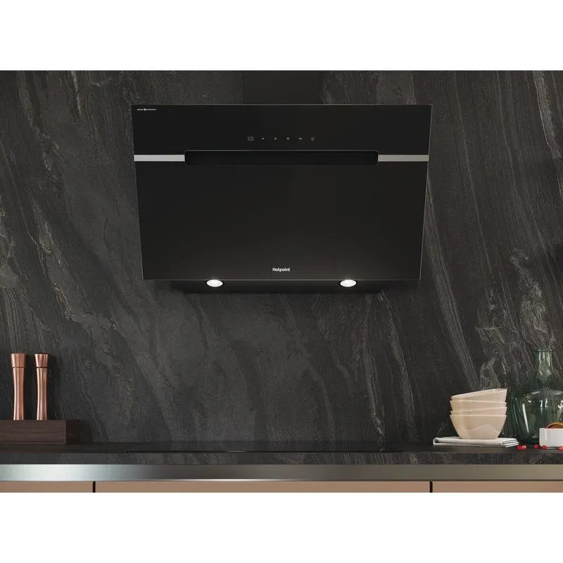 Hotpoint PHVS91FLTDPK 90 cm Angled Chimney Cooker Hood – Black2
