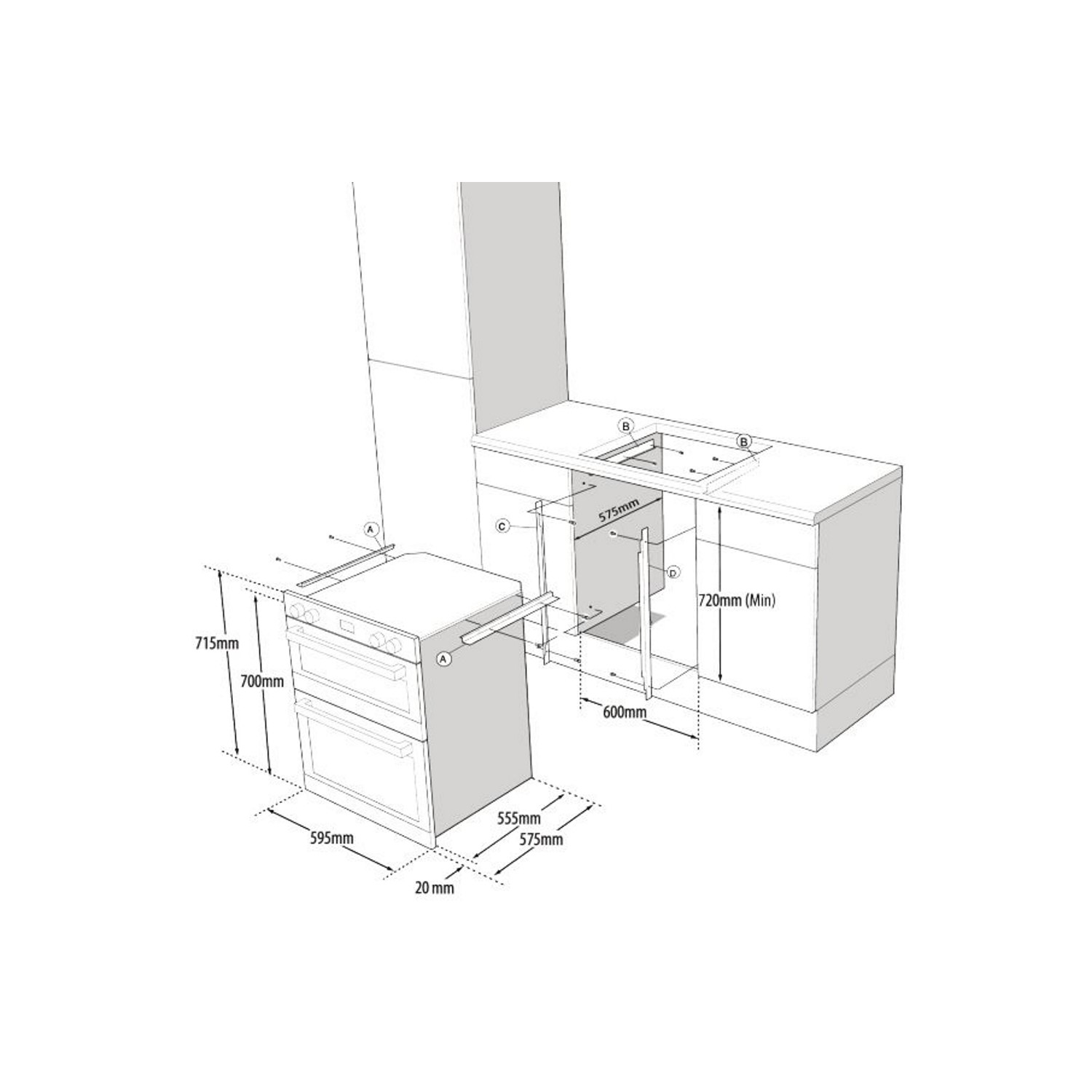 Indesit DUI12DIX Built‑Under Electric Double Oven – Stainless Steel - Image 6