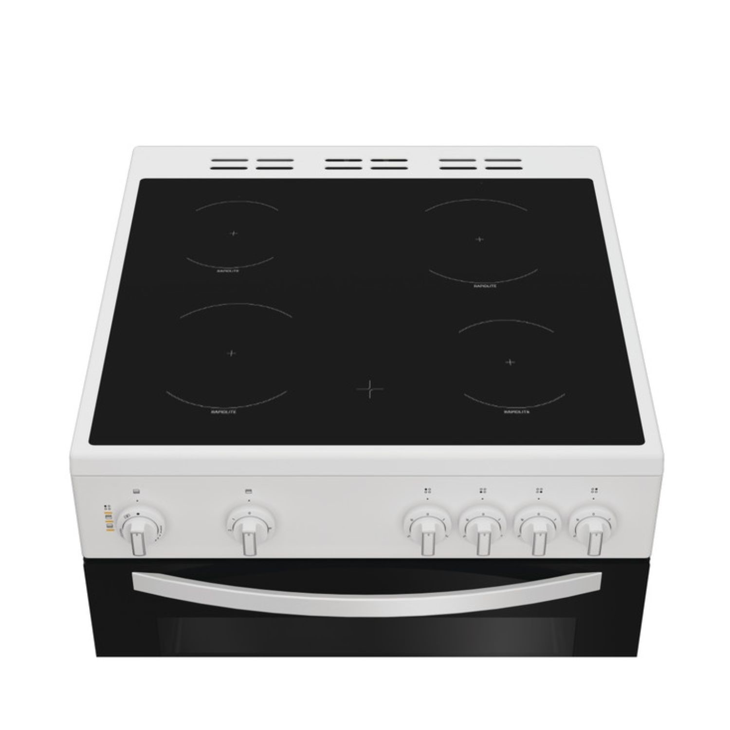 Indesit ITE6VMW 60 cm Electric Cooker with Ceramic Hob – White - Image 2