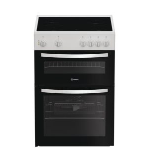 Indesit ITE6VMW 60 cm Electric Cooker with Ceramic Hob – White
