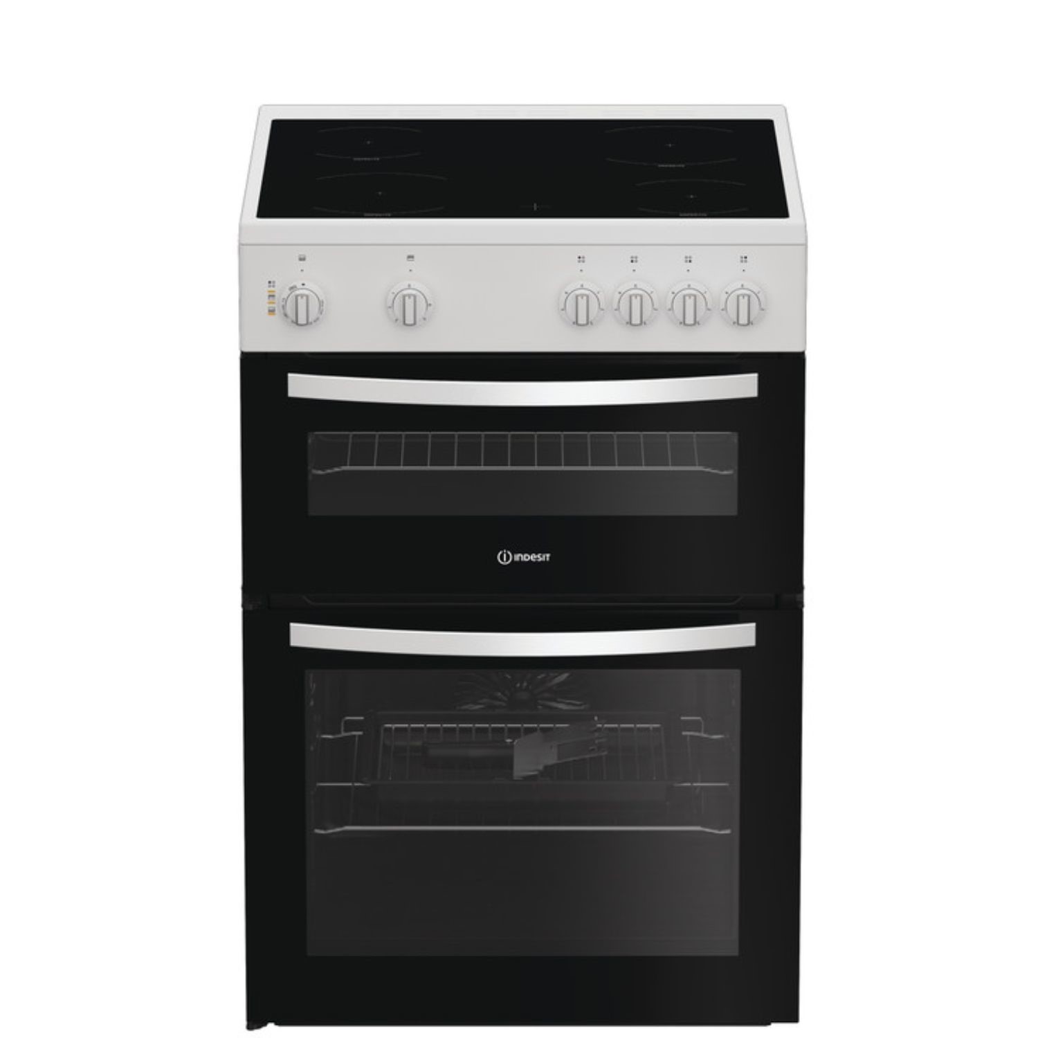 Indesit ITE6VMW 60 cm Electric Cooker with Ceramic Hob – White