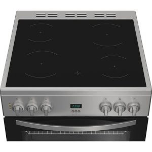 Indesit IDE6VDCS1 60cm Freestanding Electric Ceramic Double Cooker – Silver image 5