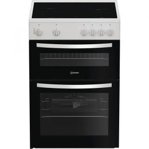 Indesit IDE6VMW 60cm Freestanding Electric Double Cooker - White