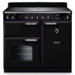 Rangemaster CL100EIPGBL/CM1 Classic 100cm Induction Range Cooker – Gloss Black with Chrome Trim