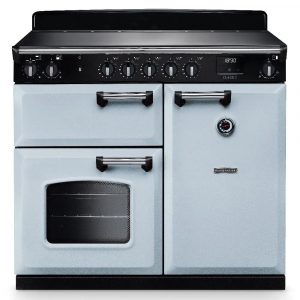 Rangemaster CL100EIPMSB/CM1 Classic 100cm Induction Range Cooker – Misty Blue with Chrome Trim