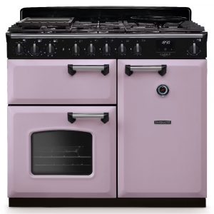 Rangemaster CLDL100DFPHTH/CM1 Classic Deluxe 100cm Dual Fuel Range Cooker – Heather with Chrome Trim