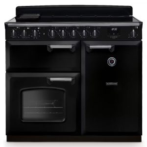 Rangemaster CLDL100EIPGBL/CM1 Classic Deluxe 100cm Induction Range Cooker – Gloss Black with Chrome Trim