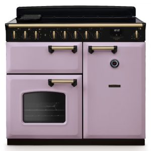 Rangemaster CLDL100EIPHTH/AB1 Classic Deluxe 100cm Induction Range Cooker – Heather with Antique Brass Trim