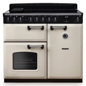 Rangemaster CLDL100EIPPCR/CM1 Classic Deluxe 100cm Induction Range Cooker – Pale Cream with Chrome Trim