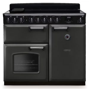 Rangemaster CLDL100EIPSLT/CM1 Classic Deluxe 100cm Induction Range Cooker – Slate with Chrome Trim