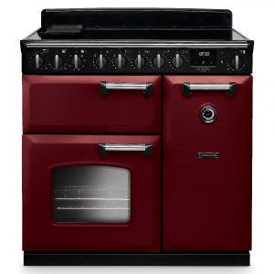 Rangemaster CLDL90EIPBOR/CM1 Classic Deluxe 90cm Induction Range Cooker – Bordeaux with Chrome Trim