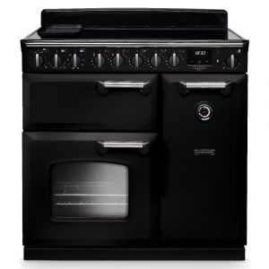 Rangemaster CLDL90EIPGBL/CM1 Classic Deluxe 90cm Induction Range Cooker – Gloss Black with Chrome Trim