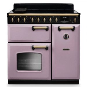 Rangemaster CLDL90EIPHTH/AB1 Classic Deluxe 90cm Induction Range Cooker – Heather with Antique Brass Trim