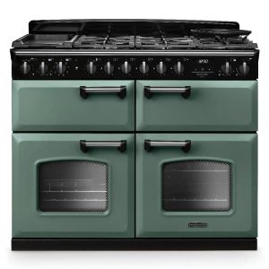 Rangemaster Classic Deluxe CLDLB110DFPMGR/CM1 110cm Dual Fuel Range Cooker – Mineral Green with Chrome Trim