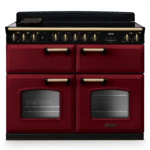Rangemaster-Classic-Deluxe-Rangemaster CLDLB110EIPBOR/CM1 Classic Deluxe BC 110cm Induction Range Cooker Chrome Trim 14932 – BORDEAUX