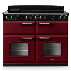 Rangemaster Classic Deluxe CLDLB110EIPBOR/CM1 110cm Dual Fuel Range Cooker – Bordeaux with Chrome Trim