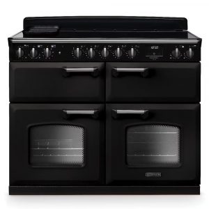 Rangemaster Classic Deluxe CLDLB110EIPCBL/CM1 110cm Induction Range Cooker – Charcoal Black with Chrome Trim