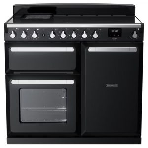 Rangemaster ESDL100EIPGBL/CM1 Estel Deluxe 100cm Induction Range Cooker – Gloss Black with Chrome Trim