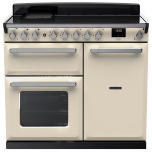 Rangemaster ESDL100EIPPCR/CM1 Estel Deluxe 100cm Induction Range Cooker – Pale Cream with Chrome Trim