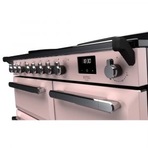 Rangemaster ESDL100EIPPPKCM1 Estel Deluxe 100cm Induction Range Cooker – Pale Pink with Chrome Trim 3
