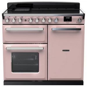 Rangemaster ESDL100EIPPPKCM1 Estel Deluxe 100cm Induction Range Cooker – Pale Pink with Chrome Trim