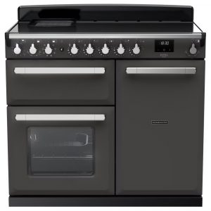 Rangemaster ESDL100EIPSLTCM1 Estel Deluxe 100cm Induction Range Cooker – Slate with Chrome Trim