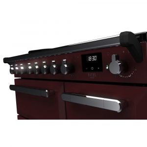 Rangemaster ESDL90EIPBORCM1 Estel Deluxe 90cm Induction Range Cooker – Bordeaux with Chrome Trim 3