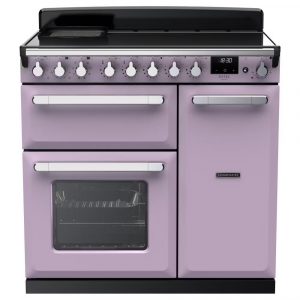 Rangemaster ESDL90EIPHTH/CM1 Estel Deluxe 90cm Induction Range Cooker – Heather with Chrome Trim